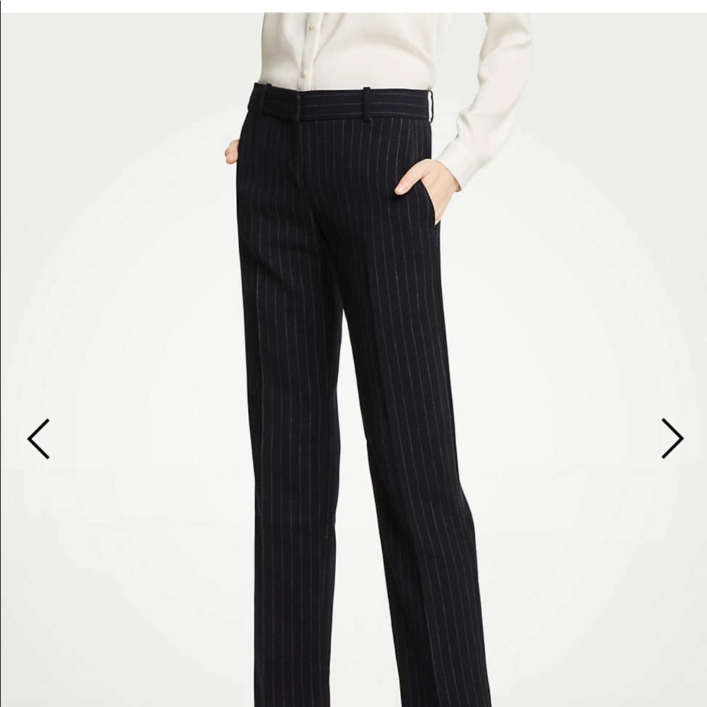 🌿2xHP🌿 Ann Taylor Loft Laura Fit Pinstripe Wide Leg Pants - Picture 11 of 11